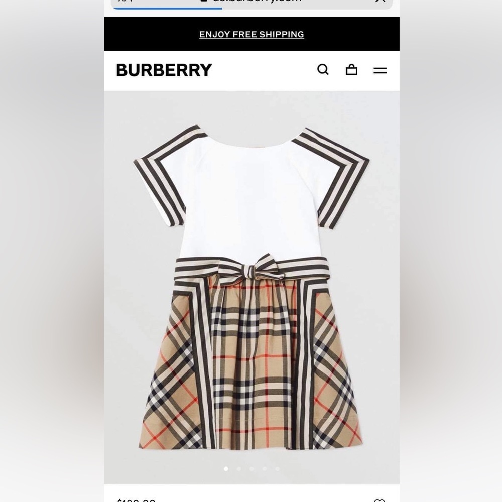 Toddler Vintage Check Burberry Dress